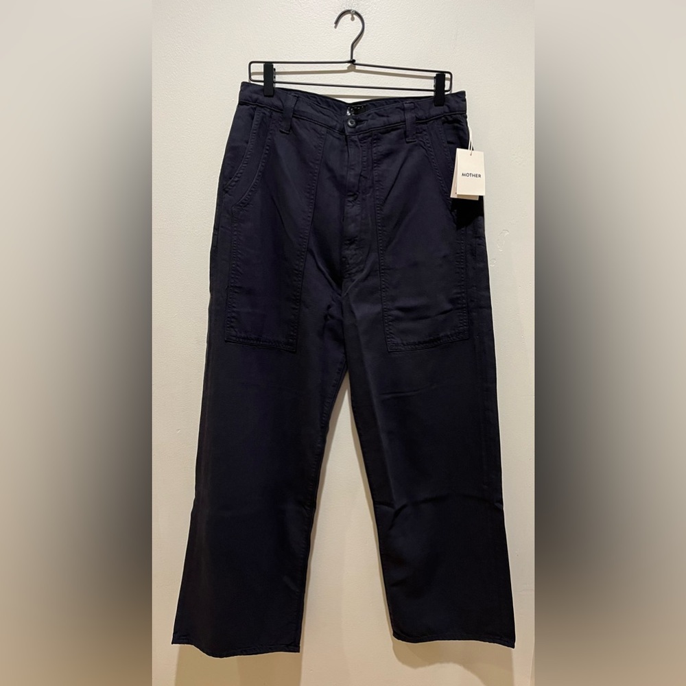 MOTHER NWT The Quartet Breaker Flood Faded Black Straight Leg Jeans - Women’s 32